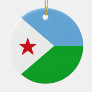 Flagge Dschibutis Keramik Ornament