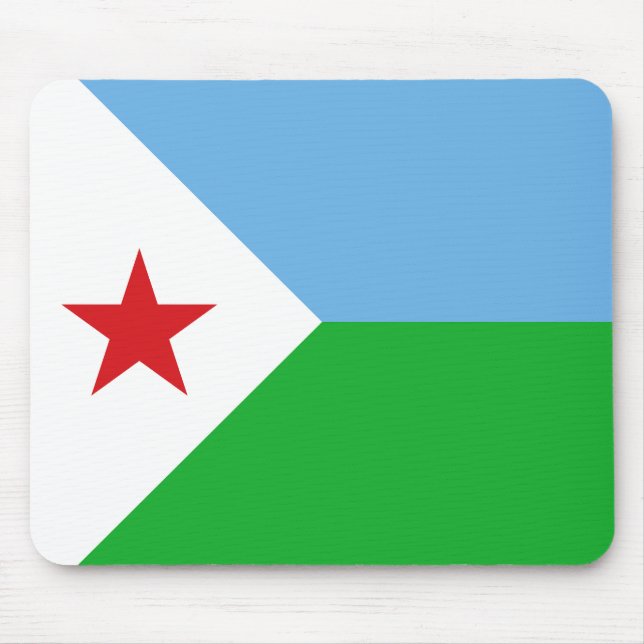 Flagge Dschibutis Mousepad (Vorne)
