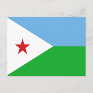 Flagge Dschibutis Postkarte