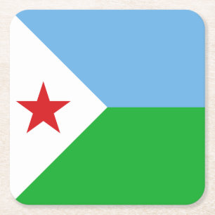 Flagge Dschibutis Rechteckiger Pappuntersetzer