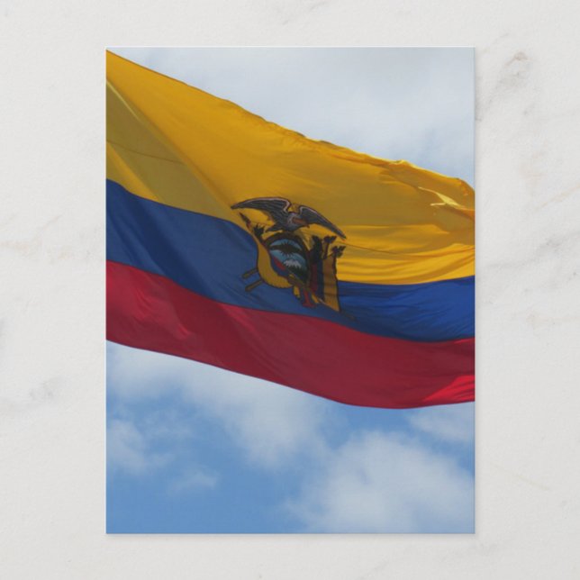 Flagge Ecuador Postkarte (Vorderseite)