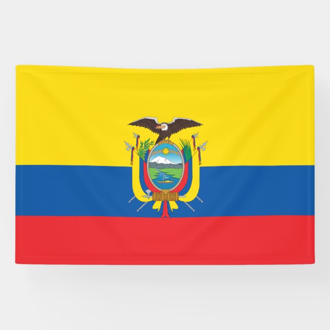 Flagge Ecuadors Banner (Horizontal)