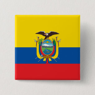 Flagge Ecuadors Button