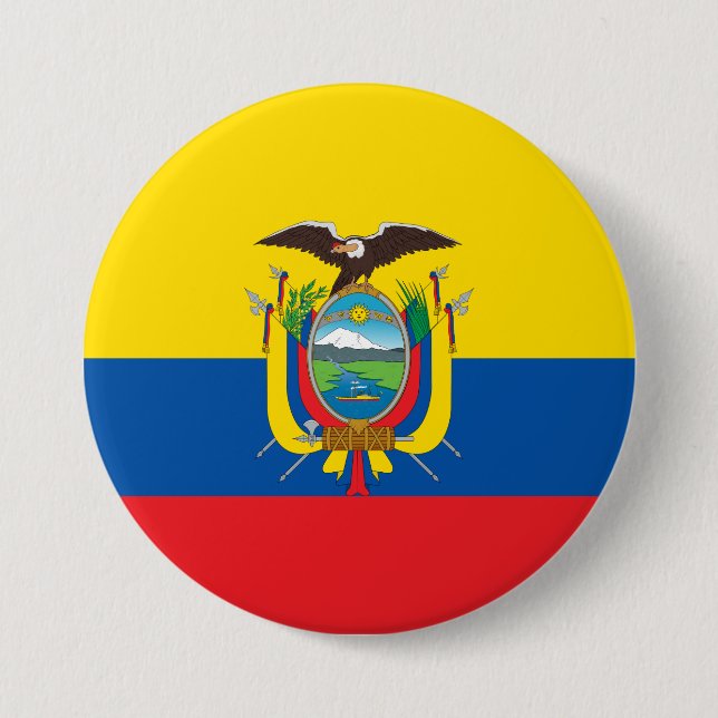 Flagge Ecuadors Button (Vorderseite)