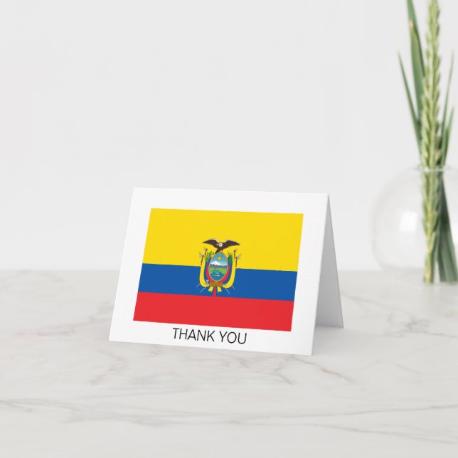 Flagge Ecuadors Dankeskarte (Vorderseite)