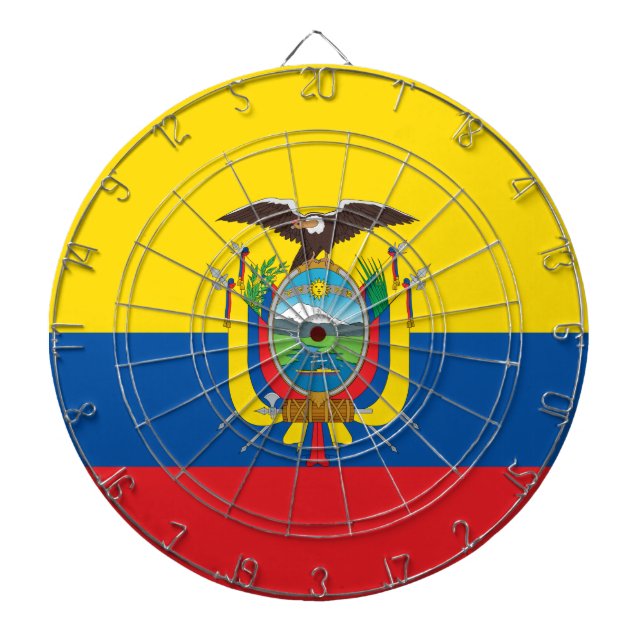 Flagge Ecuadors Dartscheibe (vorne)