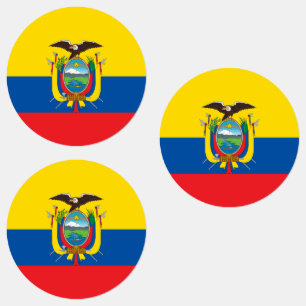 Flagge Ecuadors Etiketten