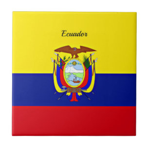 Flagge Ecuadors Fliese