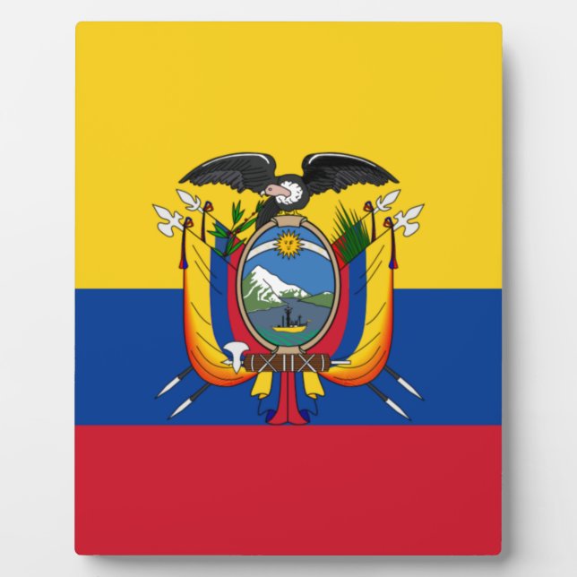 Flagge Ecuadors Fotoplatte (Vorderseite)