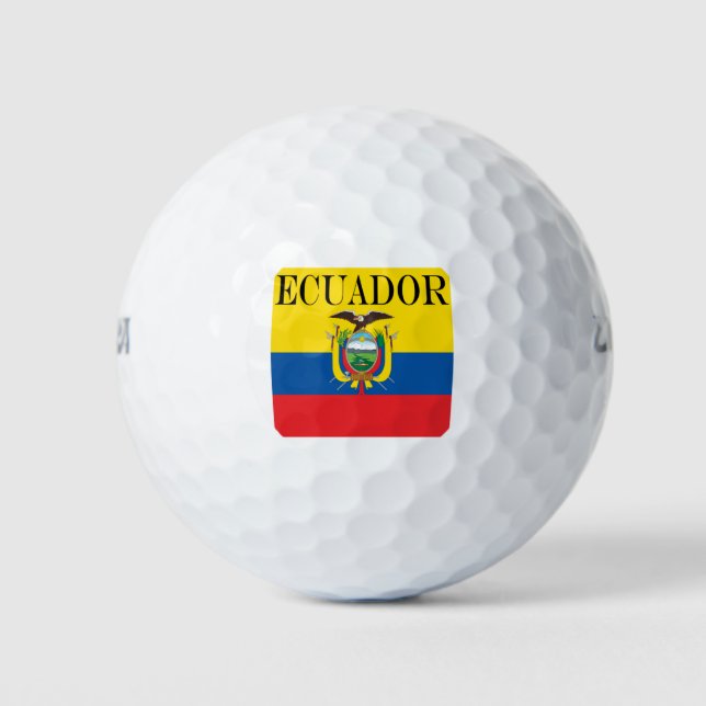 Flagge Ecuadors Golfball (Vorderseite)