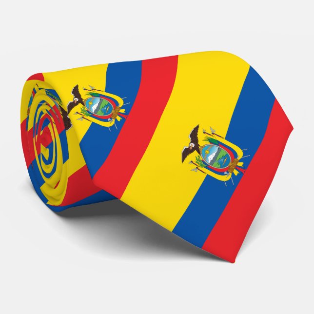 Flagge Ecuadors Krawatte (Gerollt)