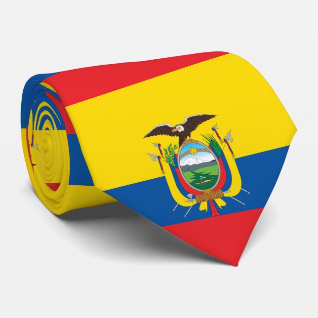 Flagge Ecuadors Krawatte (Gerollt)