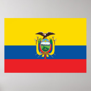 Flagge Ecuadors Poster