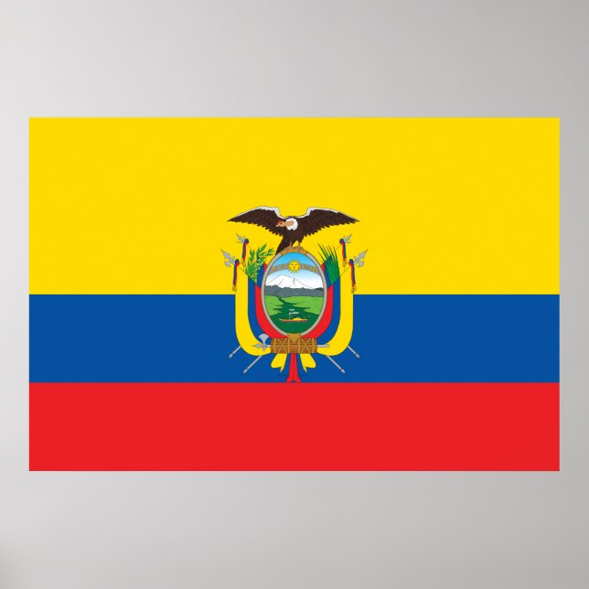 Flagge Ecuadors Poster (Vorne)
