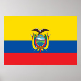 Flagge Ecuadors Poster