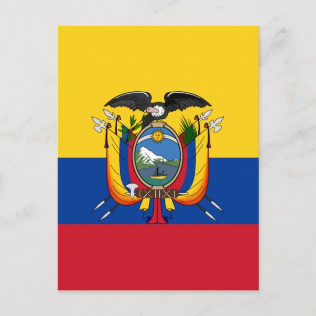 Flagge Ecuadors Postkarte (Vorderseite)