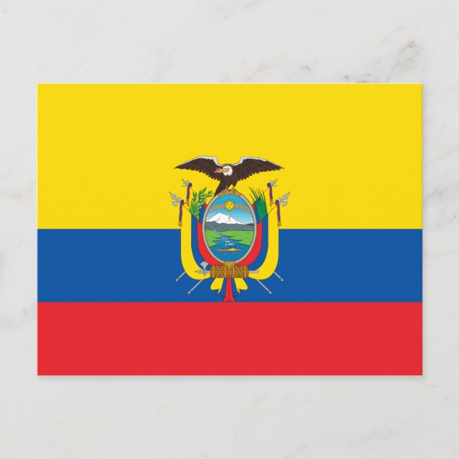 Flagge Ecuadors Postkarte (Vorderseite)