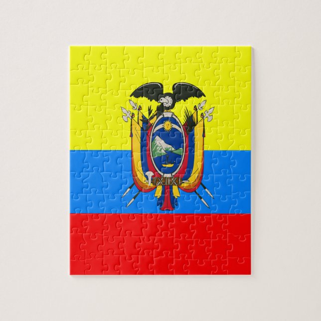Flagge Ecuadors Puzzle (Vertikal)