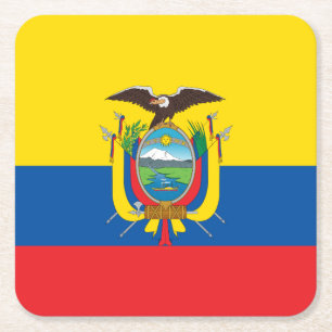 Flagge Ecuadors Rechteckiger Pappuntersetzer