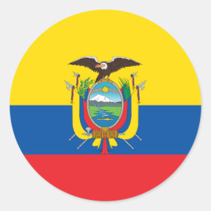 Flagge Ecuadors Runder Aufkleber