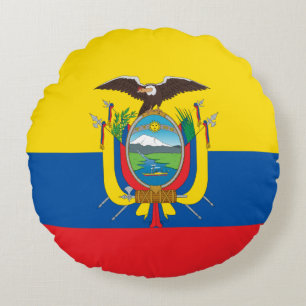 Flagge Ecuadors Rundes Kissen