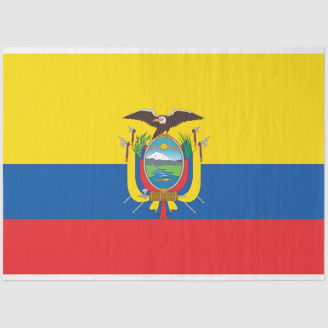 Flagge Ecuadors Seidenpapier (Vorderseite)