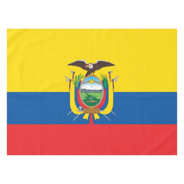 Flagge Ecuadors Tischdecke (Vorderseite (Horizontal))