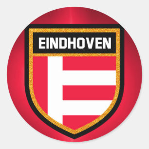 Flagge Eindhoven Runder Aufkleber