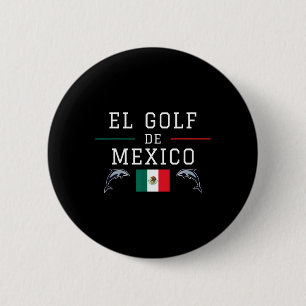 Flagge El Golfo de México Vintager Golf von Mexiko Button