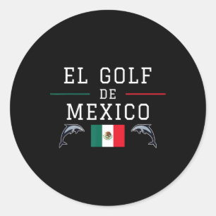 Flagge El Golfo de México Vintager Golf von Mexiko Runder Aufkleber