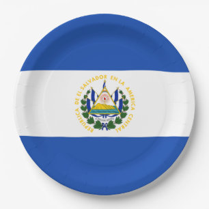 Flagge: El Salvador Pappteller