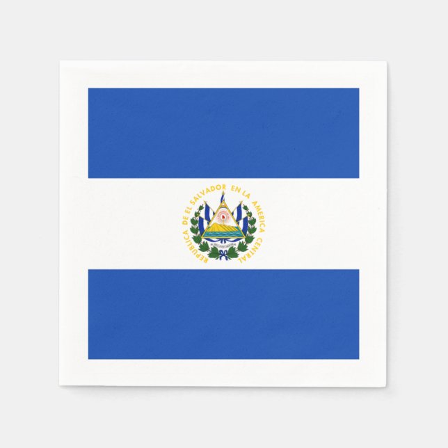 Flagge: El Salvador Serviette (Vorderseite)