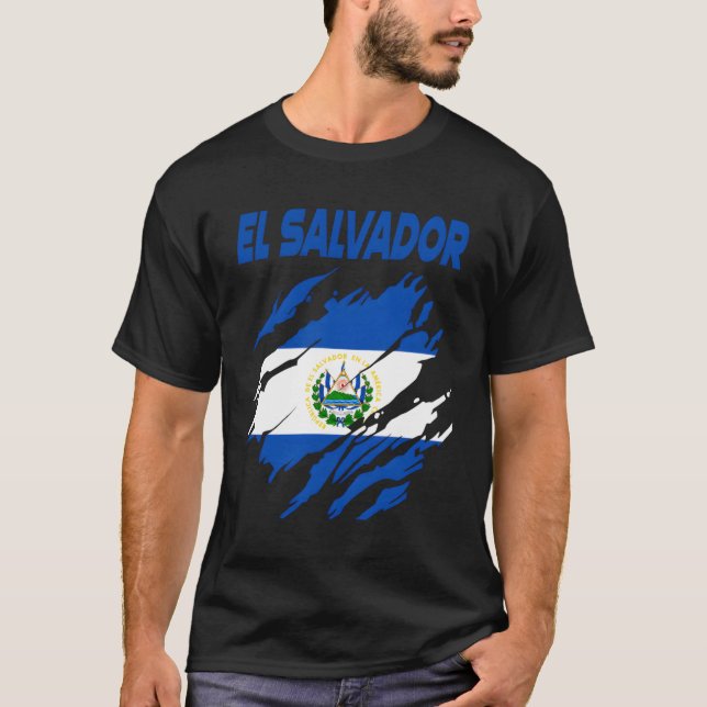 Flagge El Salvador T-Shirt (Vorderseite)