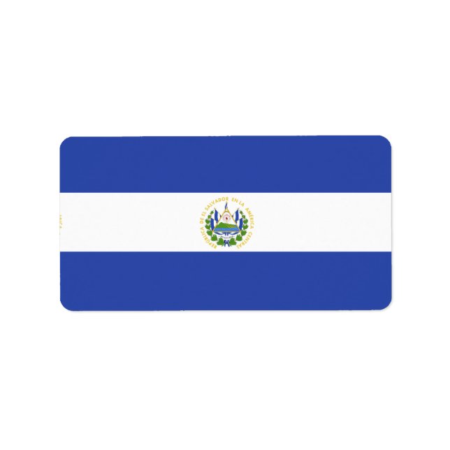 Flagge El Salvadors Adressaufkleber (Vorne)
