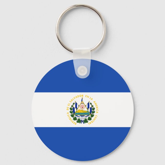 Flagge El Salvadors - Bandera de El Salvador Schlüsselanhänger (Vorderseite)
