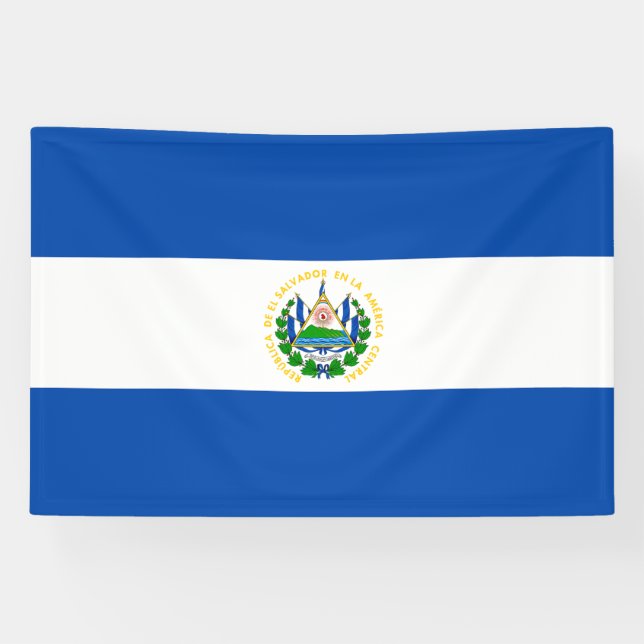 Flagge El Salvadors Banner (Horizontal)