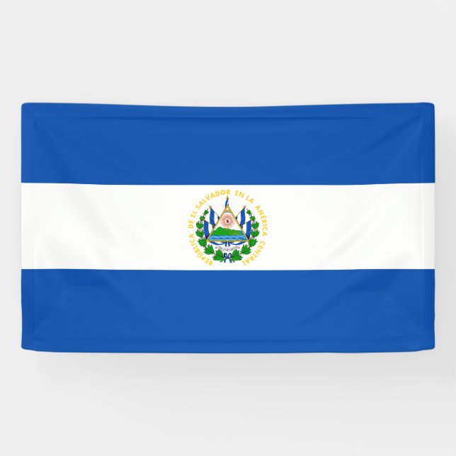 Flagge El Salvadors Banner (Horizontal)