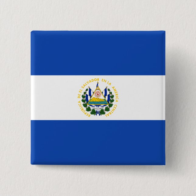 Flagge El Salvadors Button (Vorderseite)