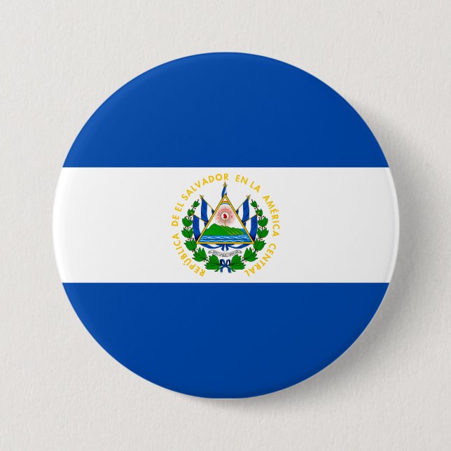 Flagge El Salvadors Button (Vorderseite)