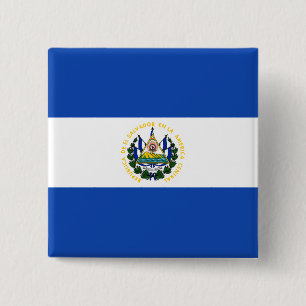 Flagge El Salvadors Button