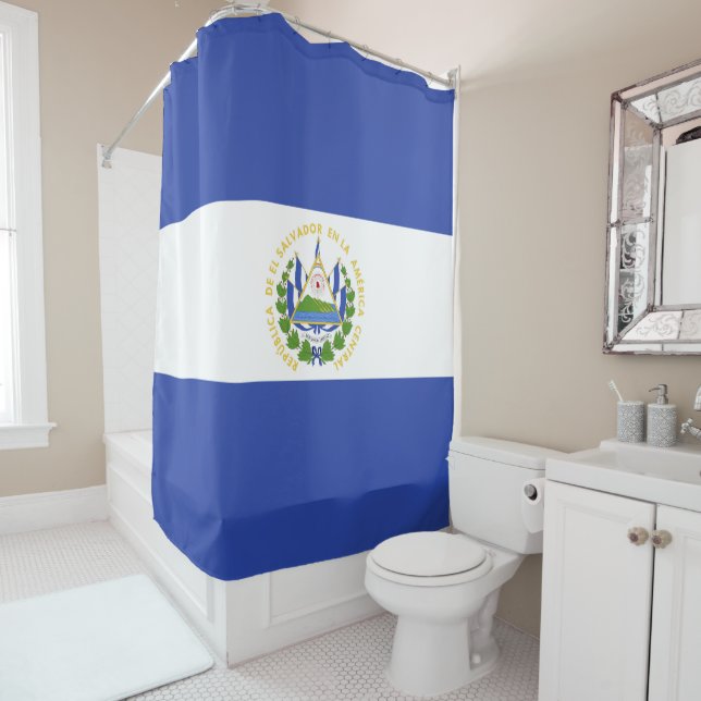Flagge El Salvadors Duschvorhang (Beispiel)