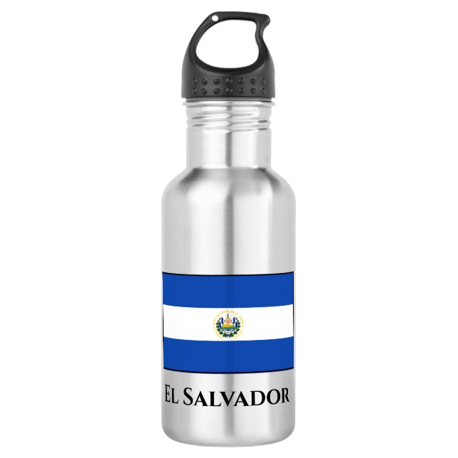 Flagge El Salvadors Edelstahlflasche (Vorderseite)