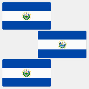 Flagge El Salvadors Etiketten