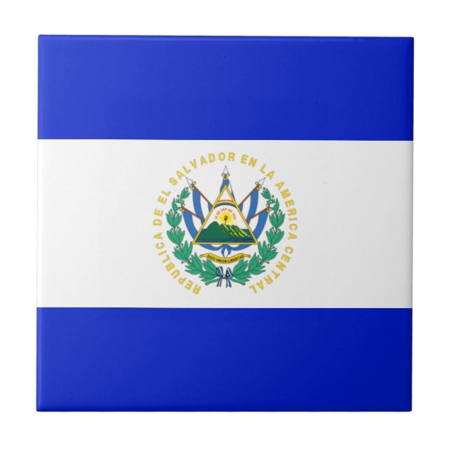 Flagge El Salvadors Fliese (Vorderseite)