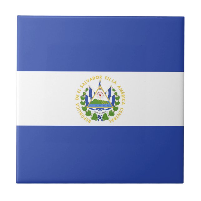 Flagge El Salvadors Fliese (Vorderseite)