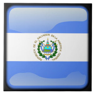 Flagge El Salvadors Fliese