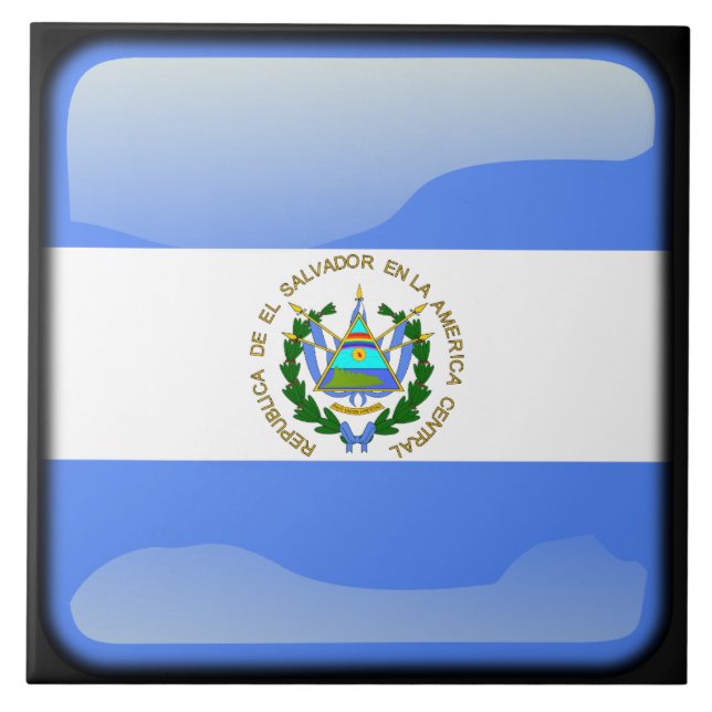 Flagge El Salvadors Fliese (Vorderseite)