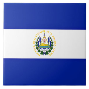 Flagge El Salvadors Fliese