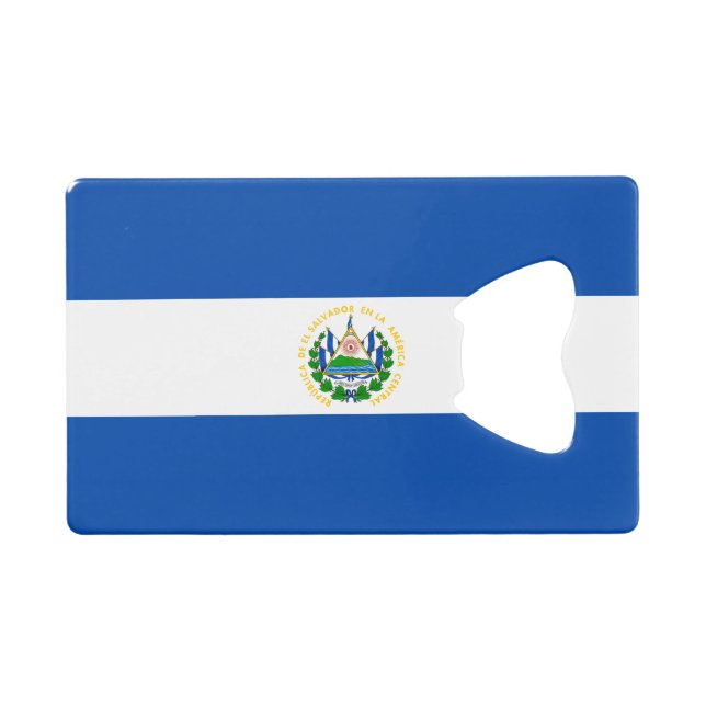 Flagge El Salvadors Geldbeutel Flaschenöffner (Vorderseite (Horizontal))