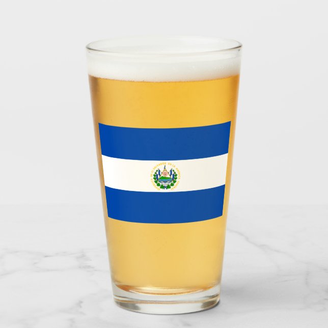 Flagge El Salvadors Glas (Vorne (Gefüllt))